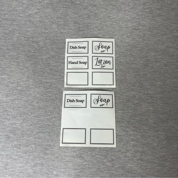 Bathroom Hand & Dish Soap Label Stickers Sheets 2 PCS. Set - Picture 2 of 5